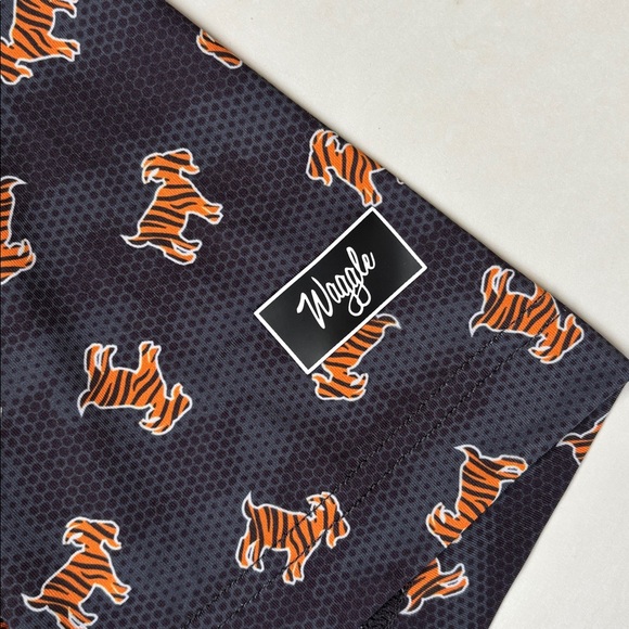 Waggle Tiger Goat Performance Polo Golf Shirt Camo Gray Stretch Mens 2XL XXL - Picture 2 of 9